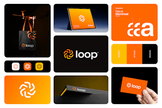 create minimalist business logo design, brand identity kit and brand guidelines