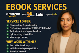 format your book for KDP, lulu, or ingramspark professionally