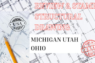 review and stamp architectural plan pe stamp city permit michigan utah ohio