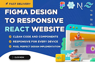 convert figma to react js, figma to next js, tailwind css responsive web app