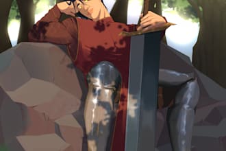 draw your characters, high quality stylized illustrations