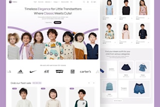 design baby clothing website, baby shopping website, pregnancy mentor website