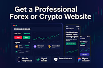 design a professional forex website, crypto, or figma website with full features
