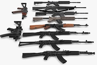model high quality realistic 3d weapons and high poly guns for your game