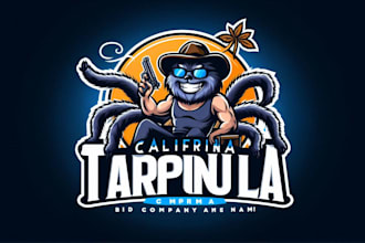 make a high quality california tarantula mascot logo for you with new concept
