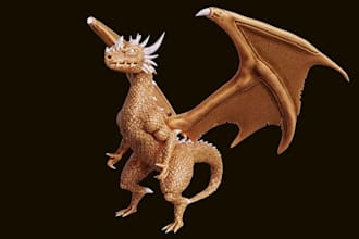 shape 3d printable dragon,toy miniature,monster sculpt3d,animal figurine,pet,stl