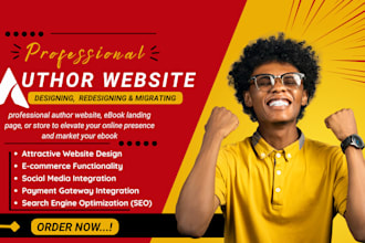 design author website book author website ebook landing page ebook website wix