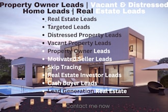 property owner leads home owners leads vacant home leads realestate leads