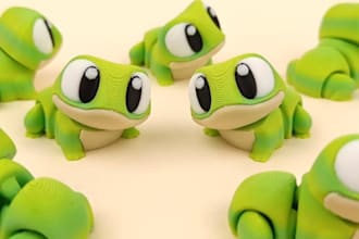 3d articulated model, 3d action figure 3d toy 3d cute printable flexi model stl