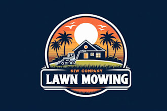design lawn mowing logo  with unlimited revision in 15 hours
