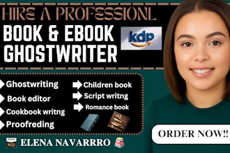 be your professional ebook writer, ghost book writer, kdp book writer, editor