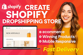 create shopify store design winning product dropshipping store ecommerce website