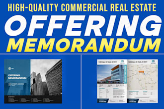 design or redesign commercial real estate, offering memorandum brochures, flyers