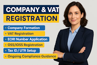 do your company and vat registration in UK, germany, poland, estonia, denmark