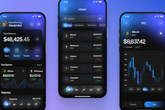 develop  crypto wallet app, fintech app, trading app stock trading app