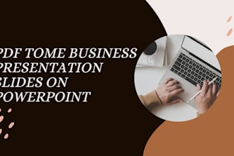 design pdf business presentation using tome and powerpoint