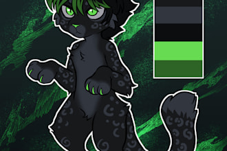 make a reference sheet of your furry character