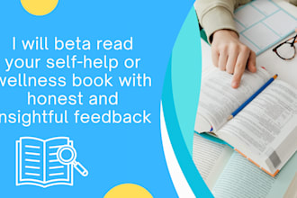 beta read your self help or wellness book with honest and insightful feedback