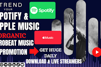 do spotify music marketing, apple music promotion real monthly spotify streamers