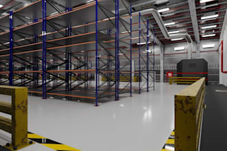 construct 3d warehouse, factory, industrial buildings, retail store, facility