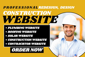 build construction website, contractor website, handyman website, hvac website