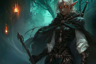 make artwork for your fantasy card game characters