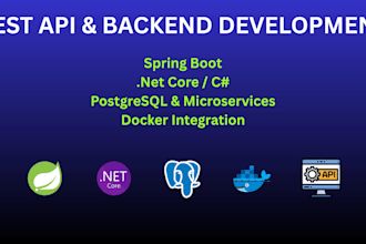 develop or customize backend API with spring boot or net core