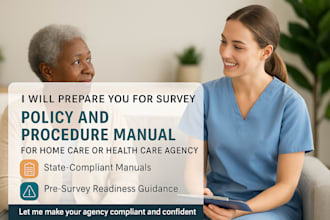 write policy and procedure manuals for home care agency, prepare you for surveys