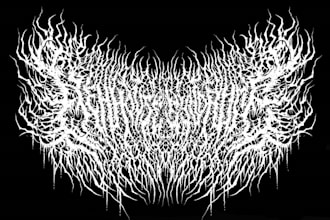 create hardcore,punk,metal band logo with raw style