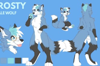 draw furry ref sheet fursona character reference sheet anime nsfw oc character