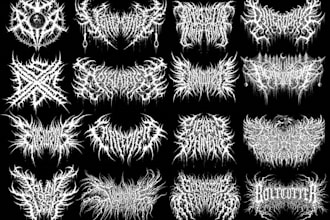 design you a brutal death metal, slamming, deathcore logo