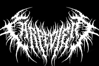 create a thrash metal and heavy metal logo