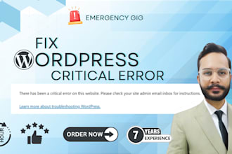 fix your wordpress critical or fatal error in 1 hour