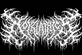 design death metal , black metal ,brutal and gorgrind logo