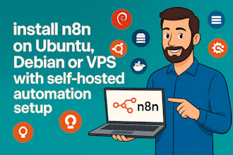 install n8n on ubuntu, debian or vps with self hosted automation setup
