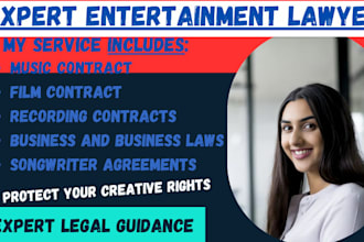 draft music, film and entertainment contracts and agreements