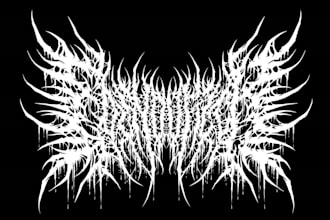 create death metal, black metal, metalcore band logo