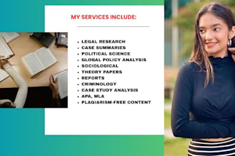 do legal research, political science, law, sociology and criminology case study
