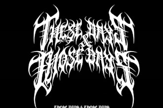 do custom dj, music, edm, typography, metal band logo