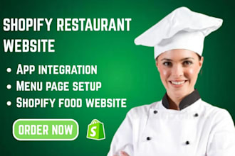 design shopify restaurant website, grocery store, restaurant shopify store
