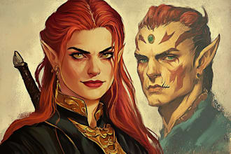 illustrate your d and d character portrait