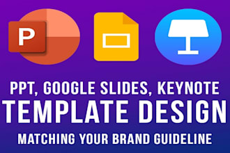 design investor pitch deck or business powerpoint presentation, google slides
