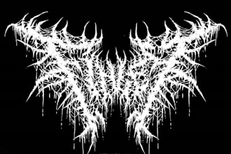 design a death metal, black metal, trash metal, font logo for you