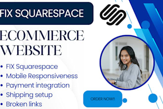 fix checkout, payment, cart, shipping, mobile issues on your squarespace store