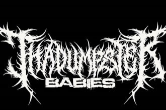 design death metal, gothic, brutal, black metal font logo