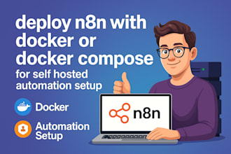 deploy n8n with docker or docker compose for self hosted automation setup