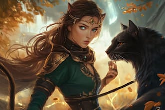do realistic fantasy, dnd portrait or character