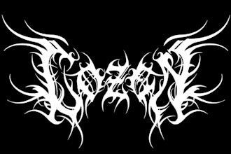 design death metal, gothic, brutal, black metal font logo