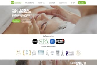design beauty website skincare cosmetics website salon website hair extension
