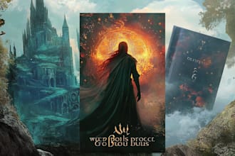do fantasy book cover design, thriller book cover